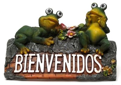 Bienvenidos Frog Plaque