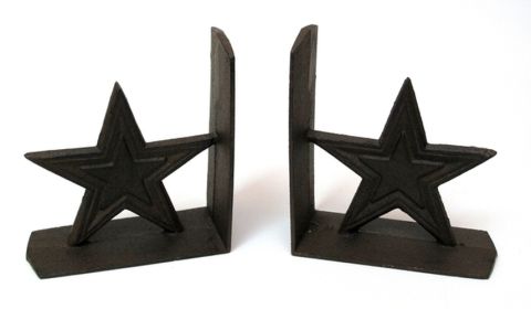 Cast Iron Star Bookends