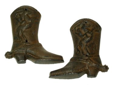 Cast Iron Western Cowboy Boots Set of 6