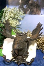 Cast Iron Moose Head Wall Hook