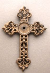 Medium Open Fleur De Lis Cross S / 2