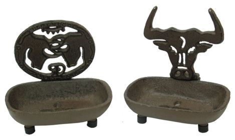 Rust Western Soap Dish Set of 2