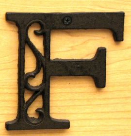 Cast Iron Letter F