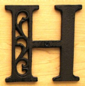 Cast Iron Letter H