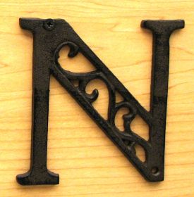 Cast Iron Letter N