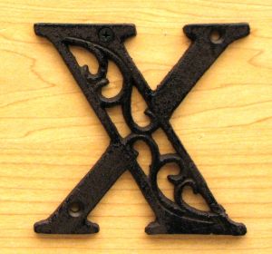 Cast Iron Letter X