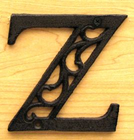 Cast Iron Letter Z