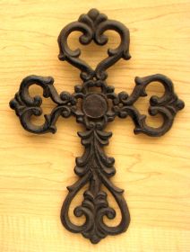 Medium Cast Iron Scroll Cross