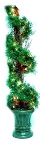 42'' Pre-lit Fern Spiral Tree Clear Lights Set of Two