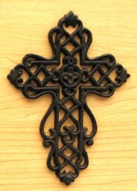Small Cast Iron Cross with Scrolls Set of 16