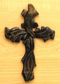 Ribbon Cross Brushed Gold 6 Sets 12 Pieces
