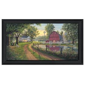 Trendy Decor 4U "The Road Home" Framed Wall Art, Modern Home Decor Framed Print for Living Room, Bedroom & Farmhouse Wall Decoration by Kim Norli