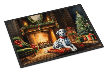 NEW Dalmatian Cozy Christmas Doormat Front Door Mat Indoor Outdoor Rugs for Entryway, Non Slip Washable Low Pile, 18H X 27W