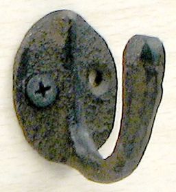 Small Cast Iron Robe / Coat Hook Set of 12