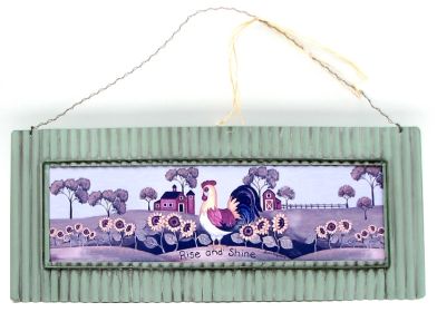 Rooster and Sunflower Wall Plaque