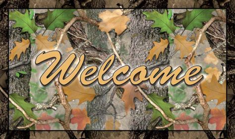 Camo Welcome Door Mat
