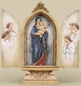 9"H Madonna & Child Triptych