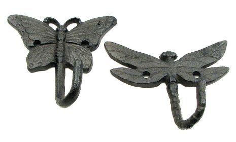 Butterfly & Dragonfly Hook, Set of 2
