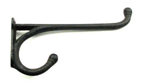 Large Cast Iron Harness Hook Set of 2