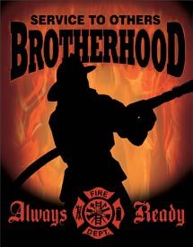 Tin Sign Fireman - Brotherhood