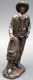 Bronze look Cowboy with Saddle