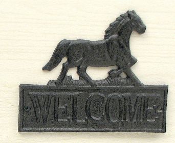 Cast Iron Horse Welcome