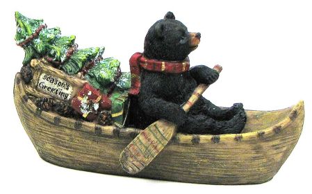 Holiday Bear in Boat