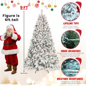PVC, Christmas Tree, Christmas Decorations, Warm Lights (Option: 9ft)