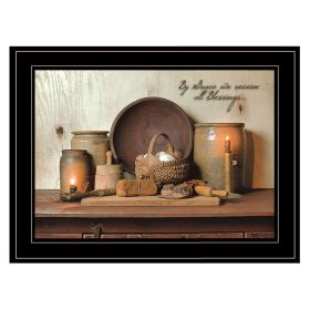 Trendy Decor 4U "By Grace" Framed Wall Art, Modern Home Decor Framed Print for Living Room, Bedroom & Farmhouse Wall Decoration by Susan Boyer (Color: as Pic)